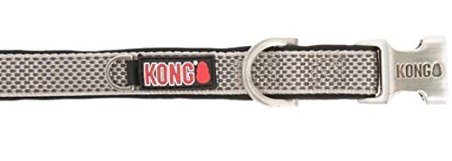 KONG Comfort Neoprene Ultra Padded Dog Collar Large Grey