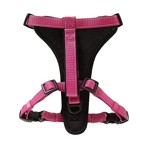 KONG Max Ultra Durable Neoprene Padded Chest Plate Dog Harness Offered by The Barker Company (Pink, Medium)