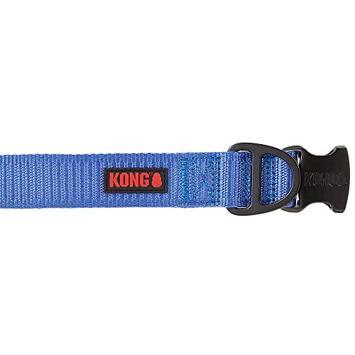 KONG Max HD Ultra Durable Neoprene Padded Dog Collar (Large, Blue)