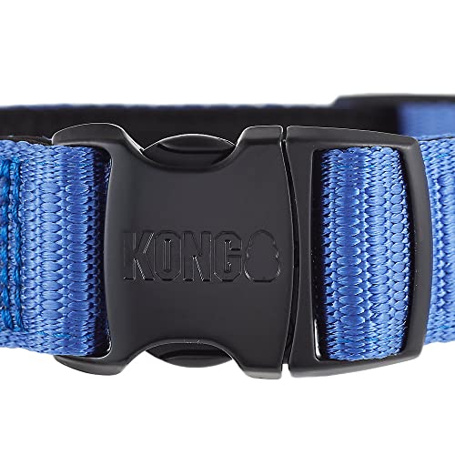 KONG Max HD Ultra Durable Neoprene Padded Dog Collar (Large, Blue)