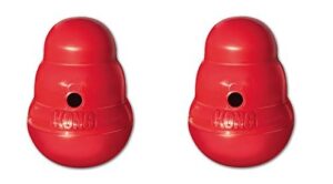 kong wobbler treat dispensing dog toy ( 2 pack)