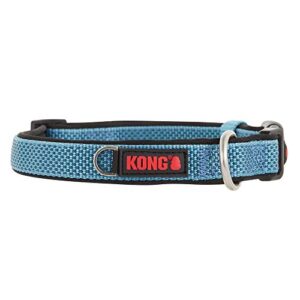 kong comfort neoprene padded dog collar offered by barker brands inc. (medium, blue)