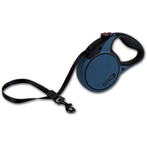 Alcott Kong Terrain Retractable Dog Leash, Medium, Blue, 16' Long