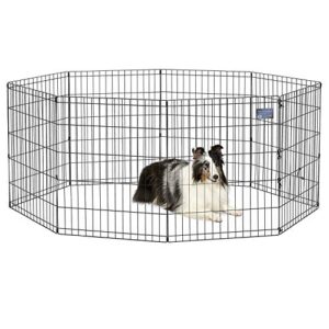 MidWest Foldable Metal Dog Exercise Pen / Pet Playpen, 24"W x 30"H, 1-Year Manufacturer's Warranty