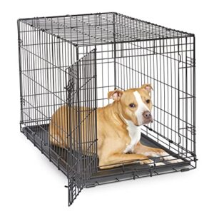 MidWest Homes for Pets Newly Enhanced Single & Double Door New World Dog Crate, Includes Leak-Proof Pan, Floor Protecting Feet, & New Patented Features