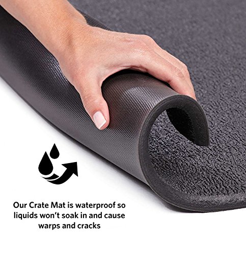 MidWest Homes for Pets MAT30 Cushioned Dog Crate Mat, Medium, Black