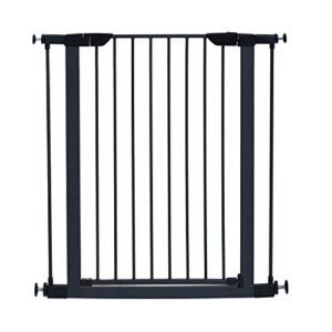 midwest 39″ high walk-thru steel pet gate, 29″ – 38″ wide in textured graphite