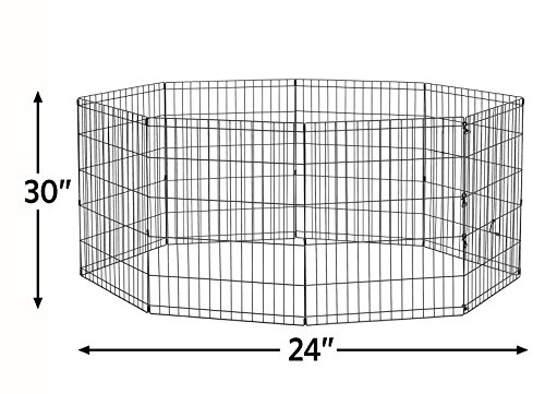 New World Pet Products B552-30 Foldable Exercise Pet Playpen, Black, Medium/24 Inch x 30 Inch