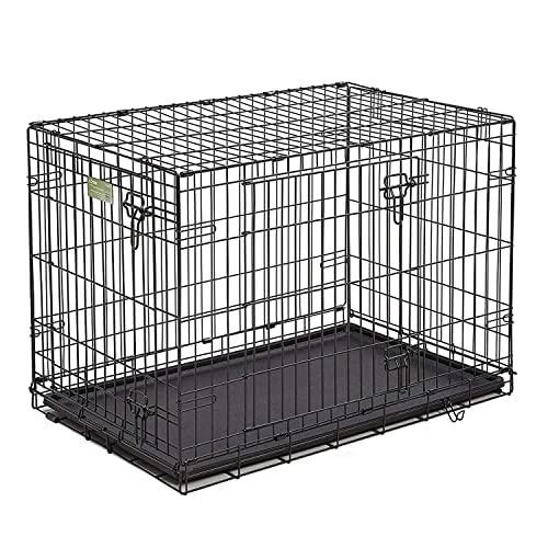 iCrate Dog Crate Starter Kit | 36-Inch Dog Crate Kit Ideal for Medium/Large Dogs (weighing 41 - 70 Pounds) || Includes Dog Crate, Pet Bed, 2 Dog Bowls & Dog Crate Cover