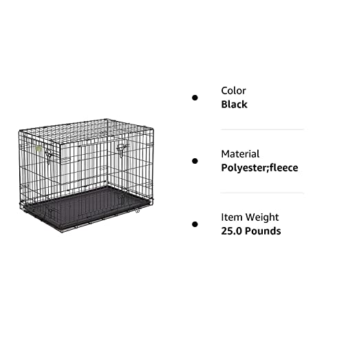 iCrate Dog Crate Starter Kit | 36-Inch Dog Crate Kit Ideal for Medium/Large Dogs (weighing 41 - 70 Pounds) || Includes Dog Crate, Pet Bed, 2 Dog Bowls & Dog Crate Cover