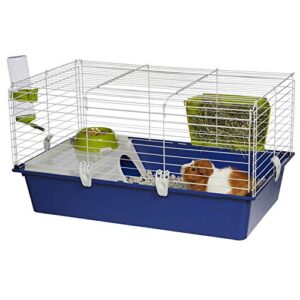 midwest homes for pets critterville cleo guinea pig cage | includes all accessories, blue, large (171cl)