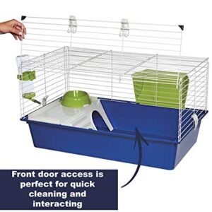 MidWest Homes for Pets Critterville Cleo Guinea Pig Cage | Includes All Accessories, Blue, Large (171CL)