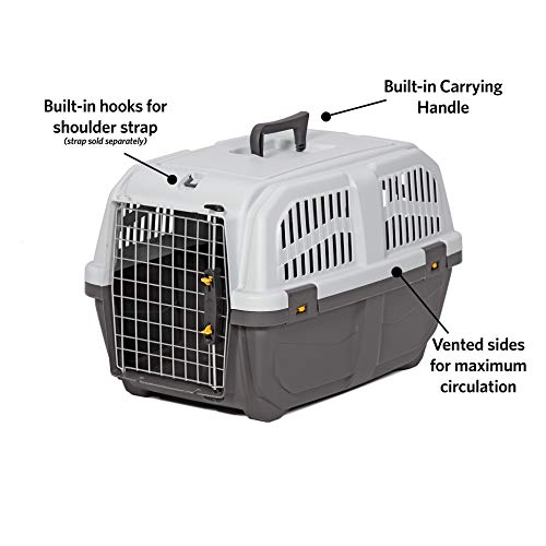 MidWest Homes for Pets Skudo Plastic Carrier, 24-Inch Ideal for Small Dogs with an Adult Weight of 13 - 25 Pounds