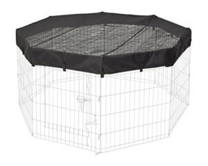 midwest homes for pets octagon exercise pen fabric mesh top,black