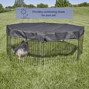 MidWest Homes for Pets Octagon Exercise Pen Fabric Mesh Top,Black