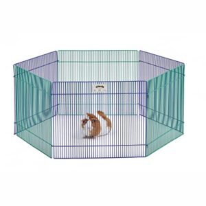 small animal pet playpen /exercise pen, blue and green,1 count (pack of 1), small animal playpen.
