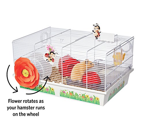 MidWest Homes for Pets Hamster Cage | Lovely Ladybug Theme | Accessories & Decals Included