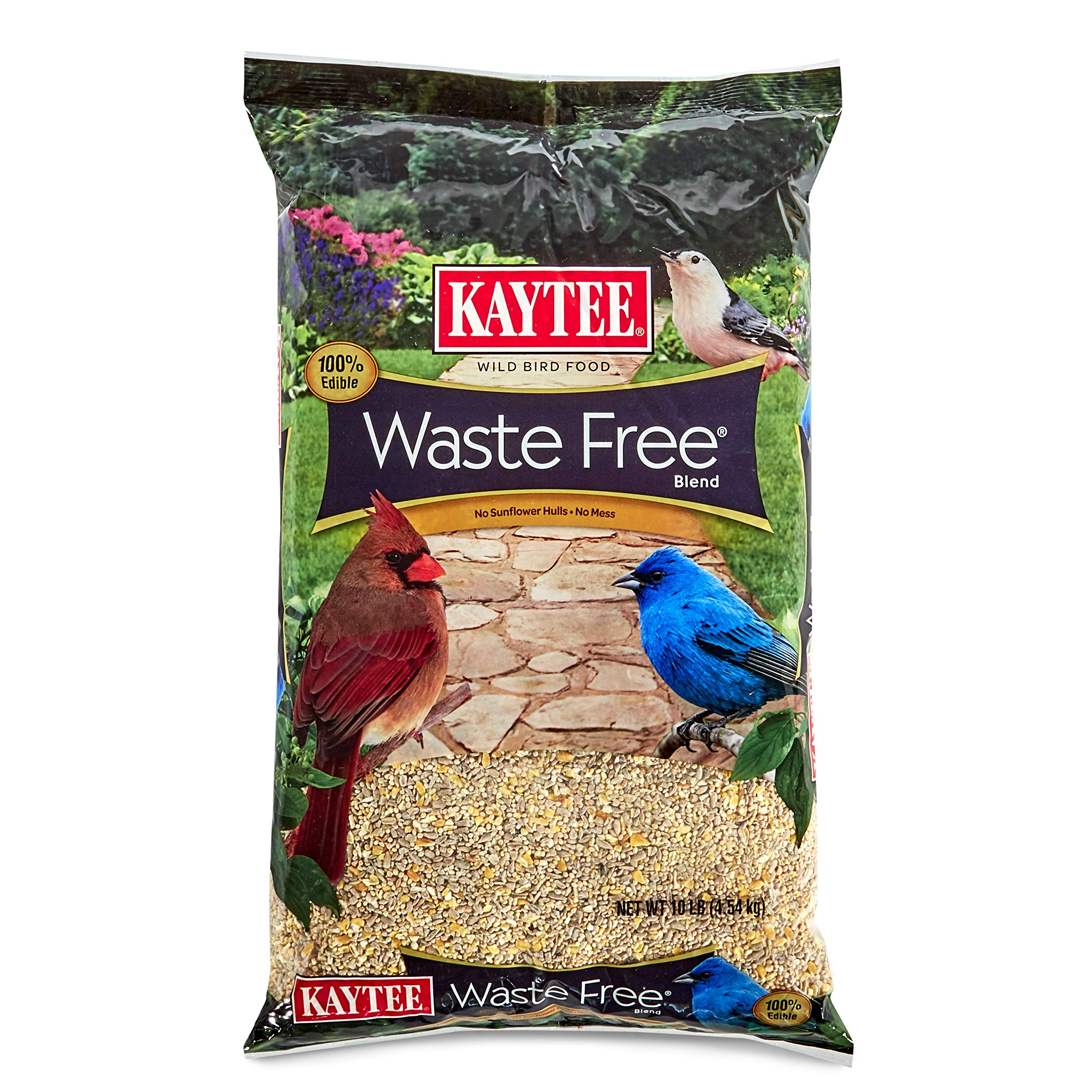 Kaytee Waste Free Blend Wild Bird Food, 10 Pound