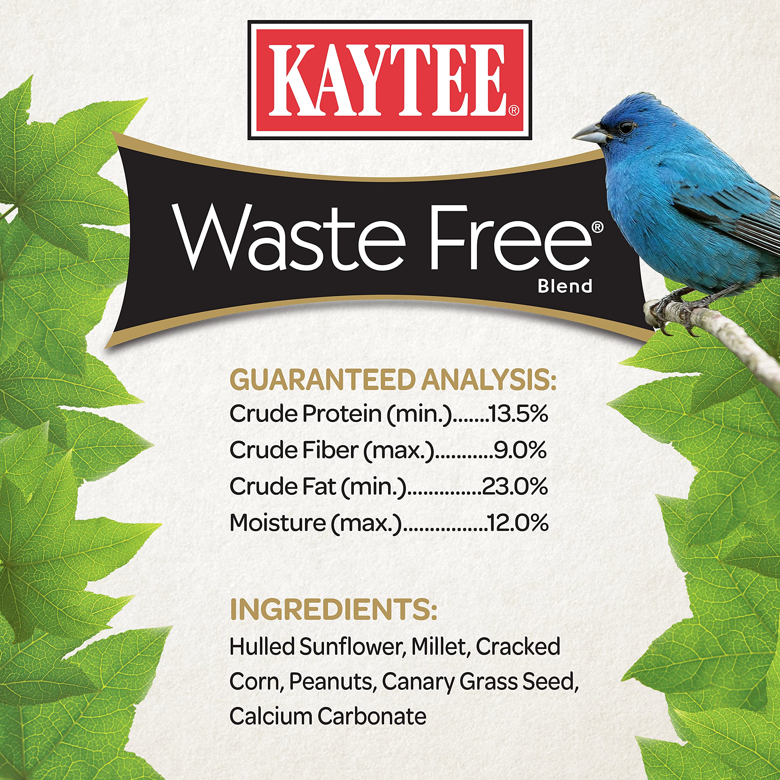 Kaytee Waste Free Blend Wild Bird Food, 10 Pound