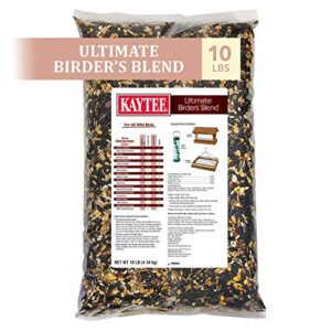 kaytee wild bird ultimate birder’s blend food seed for grosbeaks, cardinals, nuthatches, woodpeckers & other wild birds, 10 pound