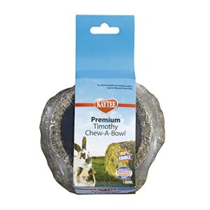kaytee premium timothy hay chew-a-bowl for rabbits, guinea pigs, and chinchillas