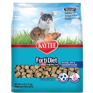kaytee forti-diet pro health pet mouse, rat, and hamster food, 5 pound