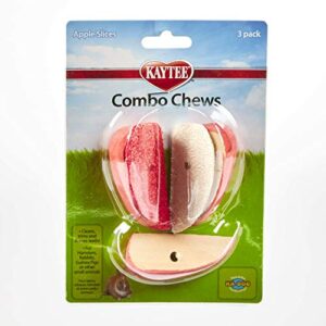 kaytee combo chews apple slices, 3-pack