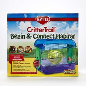 kaytee crittertrail begin & connect habitat for pet mice, dwarf hamsters, hamsters, or gerbils