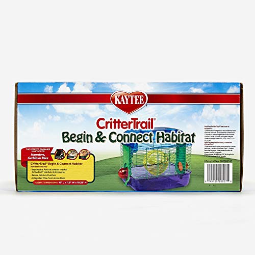 Kaytee CritterTrail Begin & Connect Habitat for Pet Mice, Dwarf Hamsters, Hamsters, or Gerbils