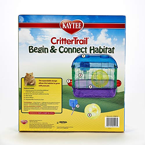 Kaytee CritterTrail Begin & Connect Habitat for Pet Mice, Dwarf Hamsters, Hamsters, or Gerbils