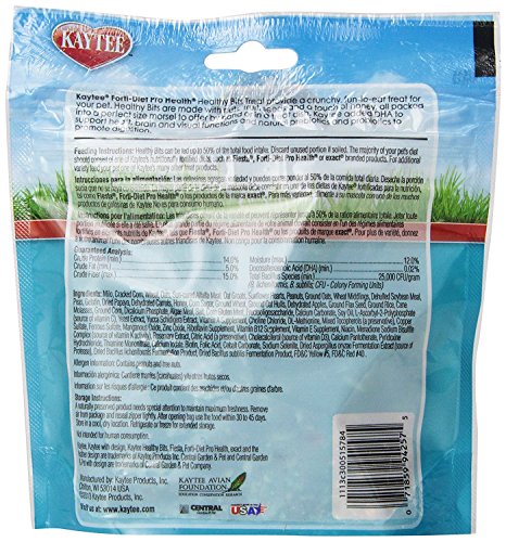 Kaytee Forti-Diet Pro Health Healthy Bits Rabbit, Guinea Pig and Chinchilla Treat, 9 Ounce