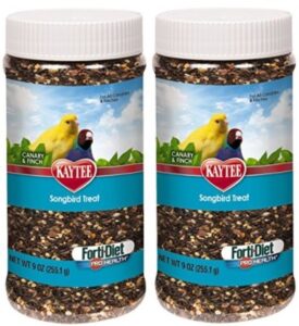 kaytee forti-diet pro health canary and finch songbird treat, 9-oz jar (2 pack)