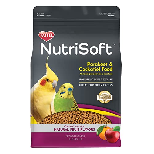 Kaytee Nutri Soft Pet Parakeet & Cockatiel Bird Food, 2 Pound