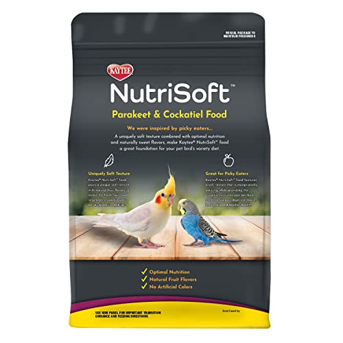 Kaytee Nutri Soft Pet Parakeet & Cockatiel Bird Food, 2 Pound