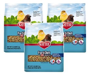 (3 pack) kaytee forti-diet pro health canary and finch food, 2 pounds per pack