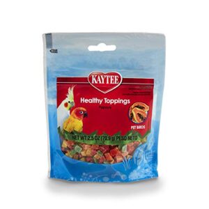 kaytee fiesta healthy toppings papaya bits for all pet birds, 2.5-oz bag