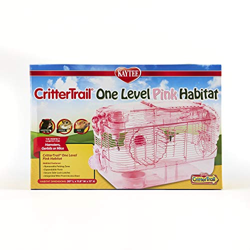 Kaytee CritterTrail Pink Habitat for Pet Mice, Dwarf Hamsters, Hamsters or Gerbils