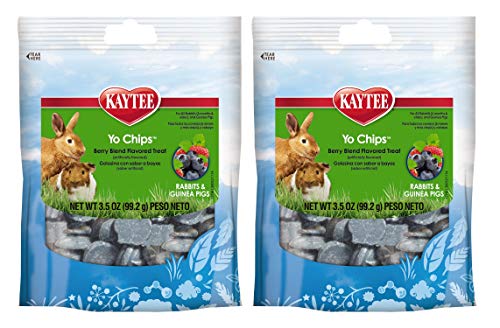 Kaytee 2 Pack of Mixed Berry Flavor Yo Chips, 3.5 Ounces each, for Rabbits and Guinea Pigs