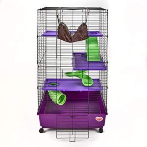 kaytee my first home deluxe multi-level habitat with casters for pet ferrets