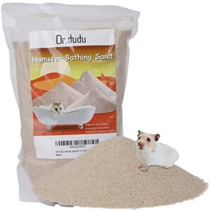 DR.DUDU Hamster Bath Sand, 6.6lb Dust Free Desert Sand or Potty Litter Sand for Hamster Chinchillas Gerbil Syrian Mice Small Animals (Beige)