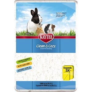 kaytee clean and cozy small pet bedding, white, 1000 cu.in.