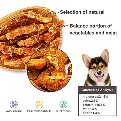 Jungle Calling Dog Treats, Skinless Chicken Wrapped Sweet Potato, Gluten and Grain Free, Chewy Dog Bites for Balanced Nutrition, 10.6oz