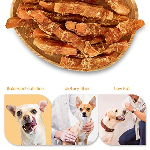 Jungle Calling Dog Treats, Skinless Chicken Wrapped Sweet Potato, Gluten and Grain Free, Chewy Dog Bites for Balanced Nutrition, 10.6oz