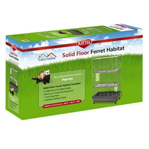 kaytee solid floor habitat with casters for pet ferrets