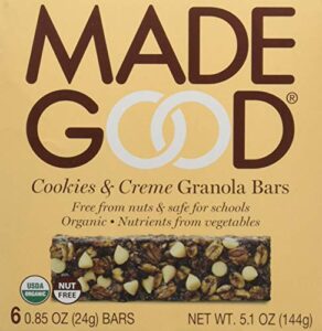 madegood organic cookies & creme granola bars, 5.1 oz