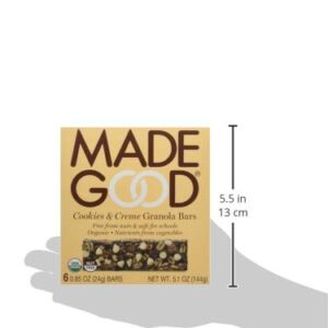 MADEGOOD Organic Cookies & Creme Granola Bars, 5.1 OZ