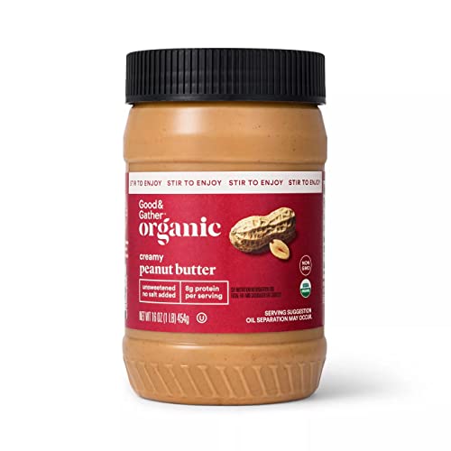 Good & Gather Organic Stir Creamy Peanut Butter - 16 Oz. (Pack of 2)