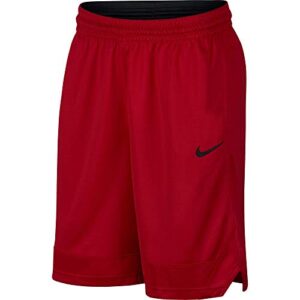 nike dri-fit icon, men’s basketball shorts, athletic shorts with side pockets, university red/university red, 2xl