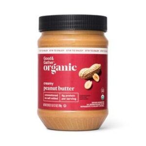 good & gather organic creamy peanut butter, 28 oz (one pack)