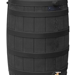 Good Ideas RW50-BLK Rain Wizard Rain Barrel 50-Gallon, Black